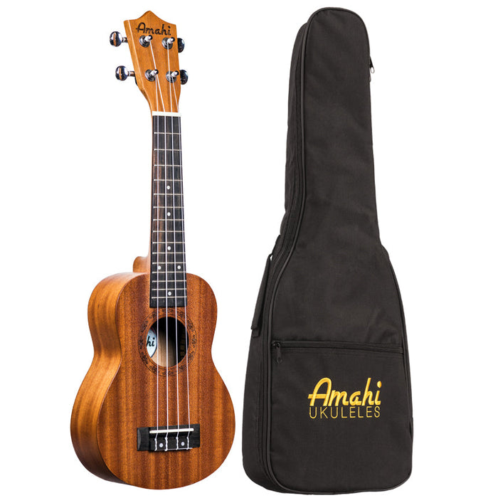 Amahi UK210S Soprano Mahogany Ukulele with Deluxe Bag