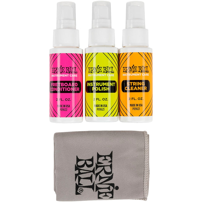 Ernie Ball P04225 Instrument Care Kit with Microfiber Cleaning Cloth