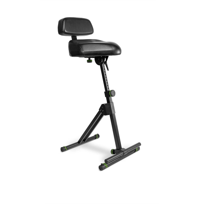 Gravity Stands GR-GFMSEAT1BR Adjustable Musician's Stool with Footrest and Backrest