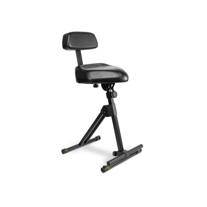 Gravity Stands GR-GFMSEAT1BR Adjustable Musician's Stool with Footrest and Backrest