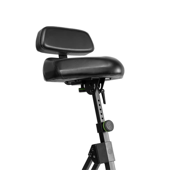 Gravity Stands GR-GFMSEAT1BR Adjustable Musician's Stool with Footrest and Backrest