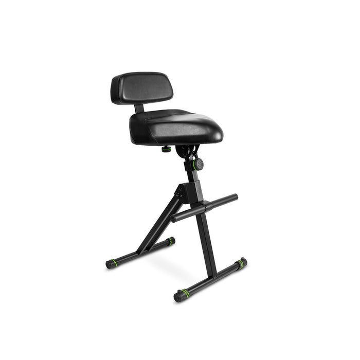 Gravity Stands GR-GFMSEAT1BR Adjustable Musician's Stool with Footrest and Backrest