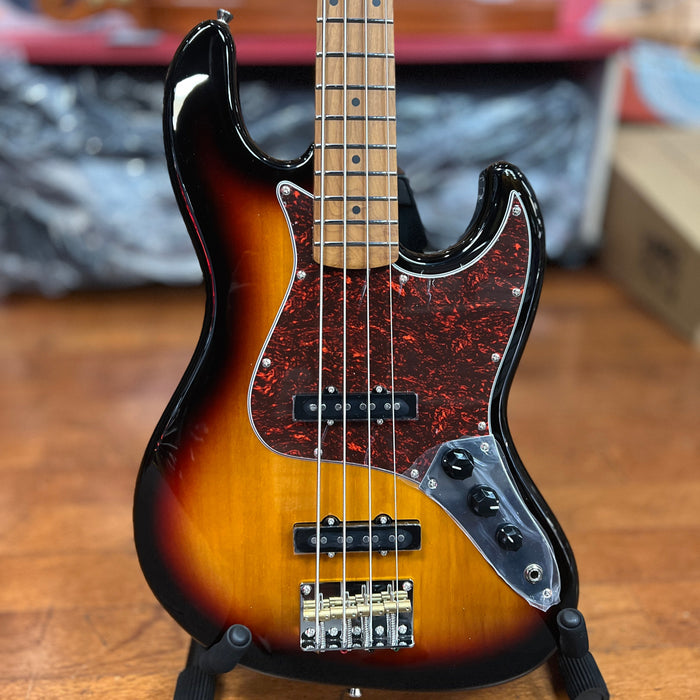 JET Guitars JJB-300 SB Jazz Style 4-string Electric Bass, Sunburst