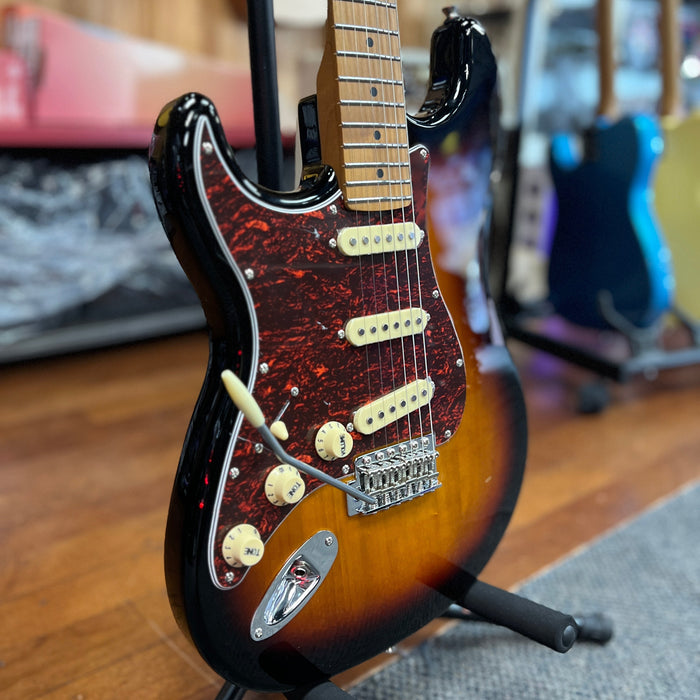 JET Guitars JS-300 SB LH Solidbody Strat-style - Sunburst Left Handed, Roasted Maple Neck