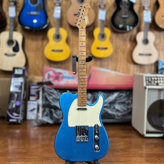 JET Guitars JT-300 LPB Solidbody Telecaster - Lake Placid Blue, Roasted Maple Neck