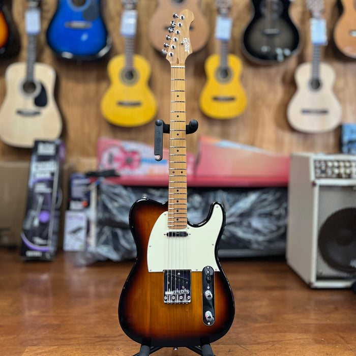 JET Guitars JT-300 SB Solidbody Tele-style Guitar - Sunburst, Roasted Maple Neck