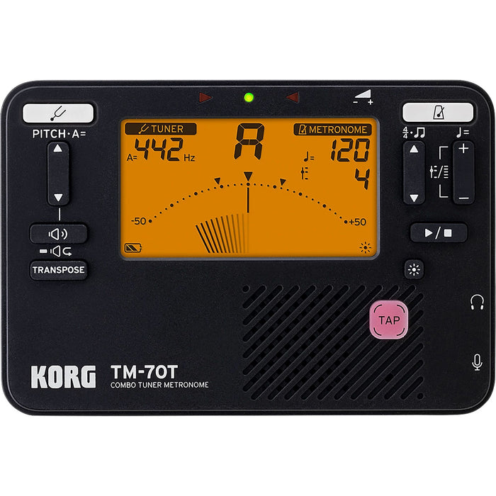 KORG TM-70 Tuner Metronome, Black