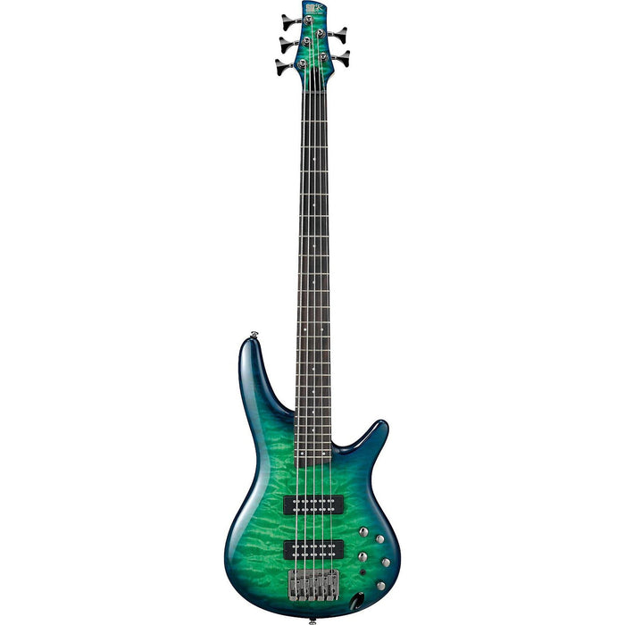 OPEN BOX Ibanez SR405EQMSLG SR 5-String Electric Bass, Surreal Blue Burst Gloss