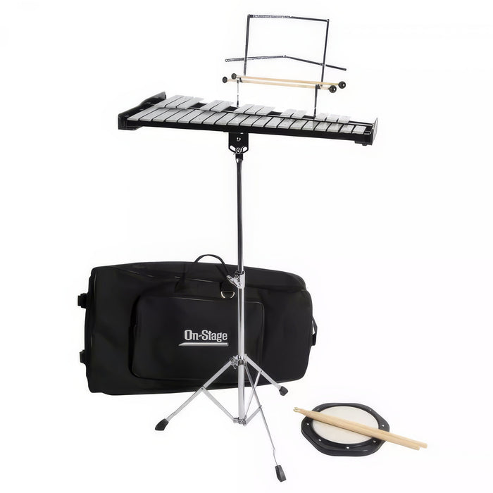 On-Stage Student Percussion Bell Kit w/ Roller Bag