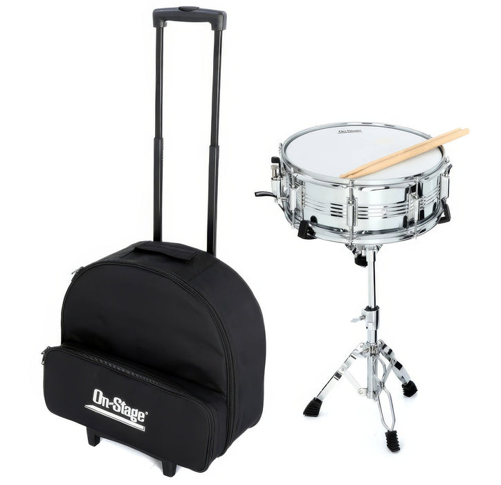 On-Stage Student Snare Drum Kit w/ Rolling Case