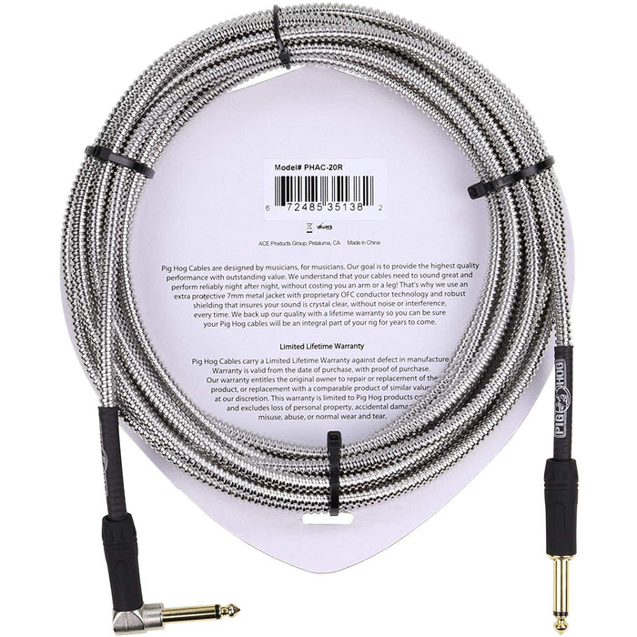 Pig Hog PHAC-20R "ARMOR CLAD" Instrument Cable, 20 Feet