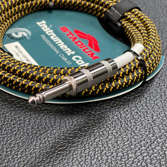 Stadium Braided Instrument Cable, 10 ft, Tweed