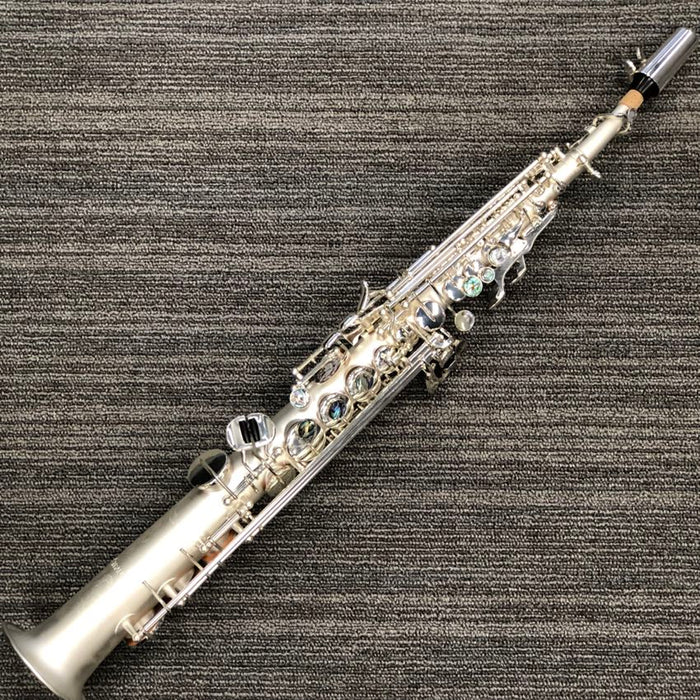 Strauss Super 70 Intermediate Straight Soprano Saxophone Outfit, Silver Matte