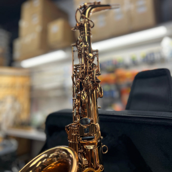 Strauss Super 70 Sovereign Intermediate Alto Saxophone Outfit, Hammered Copper Neck, Vintage Lacquer