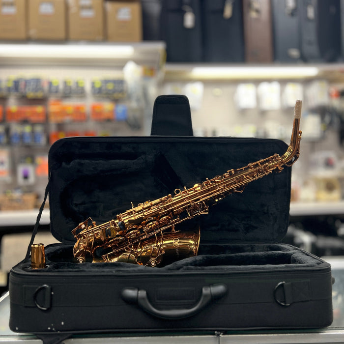 Strauss Super 70 Sovereign Intermediate Alto Saxophone Outfit, Hammered Copper Neck, Vintage Lacquer