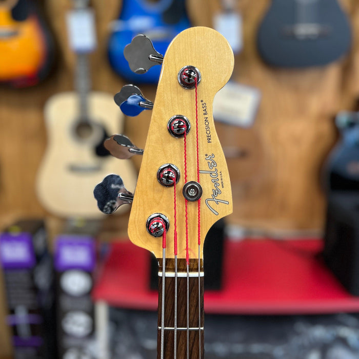 USED 2015 Fender American Standard Precision Electric Bass, Rosewood, 3 Tone Sunburst w/ Hard Case