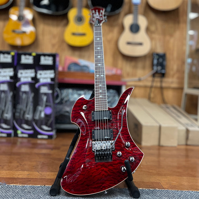 USED B.C. Rich Mockingbird Electric Guitar, Trans Red