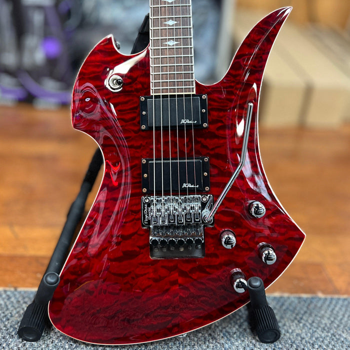 USED B.C. Rich Mockingbird Electric Guitar, Trans Red