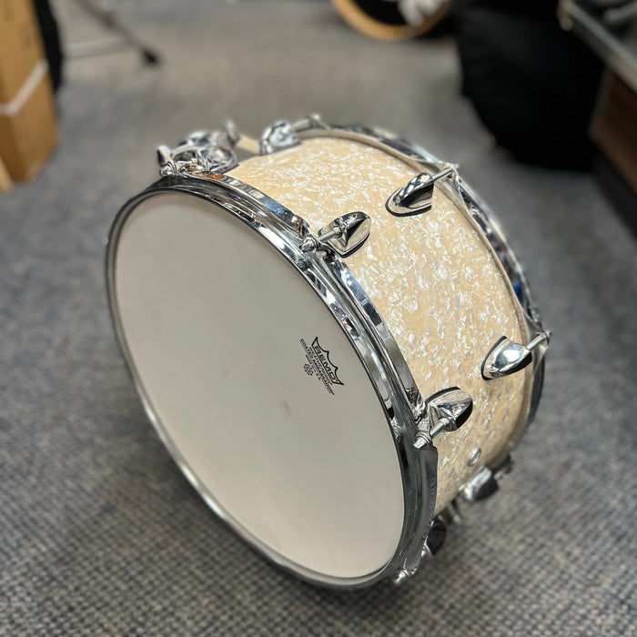 USED Brand X 6x14" Snare Drum, White Pearl