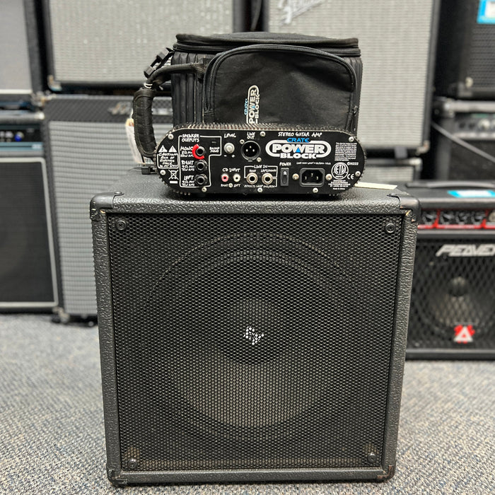 USED Crate Power Block w/ 1x12 CAB and Gig Bag for Head