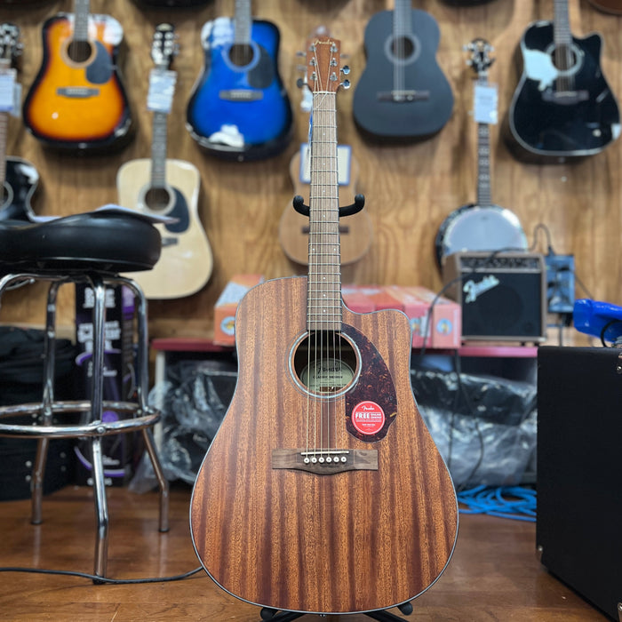 USED Fender CD-60SCE All-Mahogany Limited-Edition Acoustic-Electric Guitar, Satin Natural