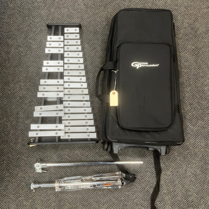 USED GP Groove Percussion Student Percussion Bell Kit with Roller Bag