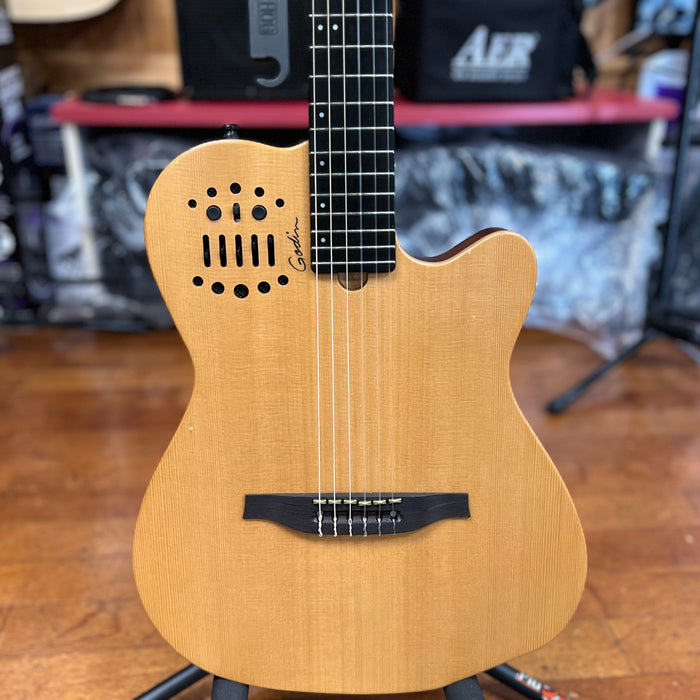 USED Godin ACS Nylon Acoustic/Electric Guitar, Cedar Natural S, (Serial #032150)