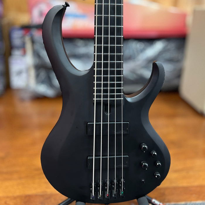 USED Ibanez Iron Label BTB652EX - Black Flat 5 String  Electric Bass w/ Case