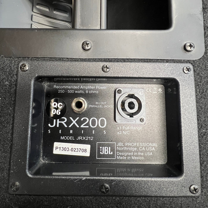 USED JBL JRX212  12" Two-Way Stage Monitor Loudspeakers (PAIR)