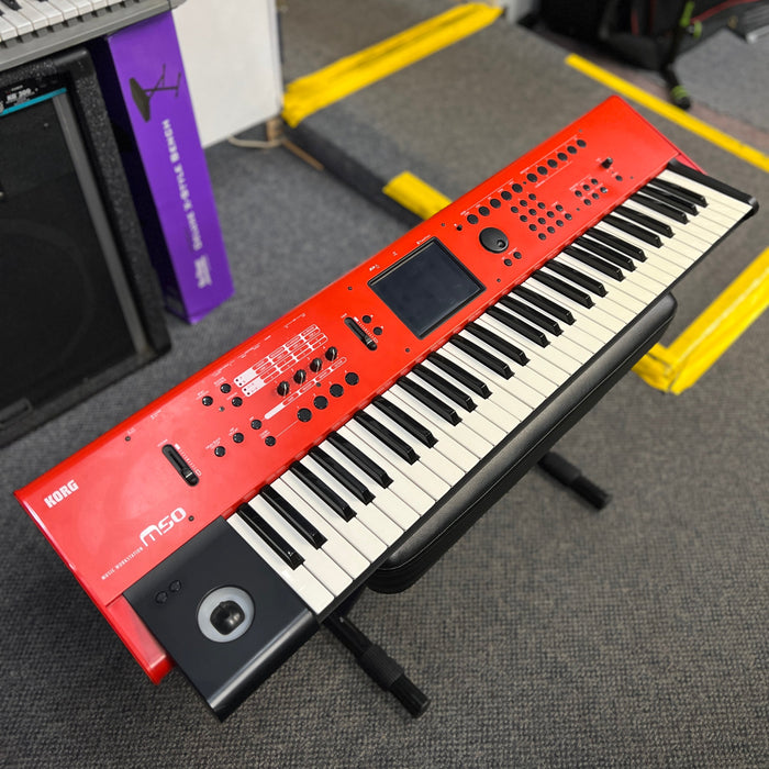 USED KORG M50-61 61-Key Compact Music Workstation RED Limited edition