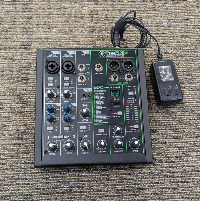 USED Mackie ProFX6v3 6-channel Mixer with USB and Effects