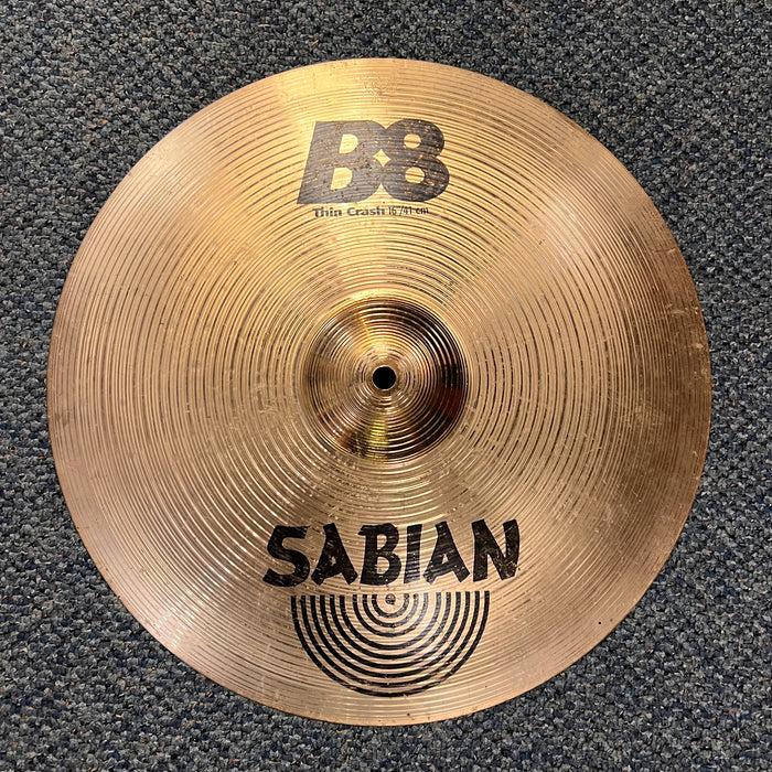 USED Sabian B8 Thin Crash Cymbal, 16"