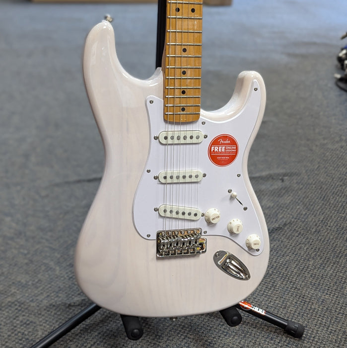 USED Squier Classic Vibe '50s Stratocaster Maple Fingerboard Electric Guitar, White Blonde