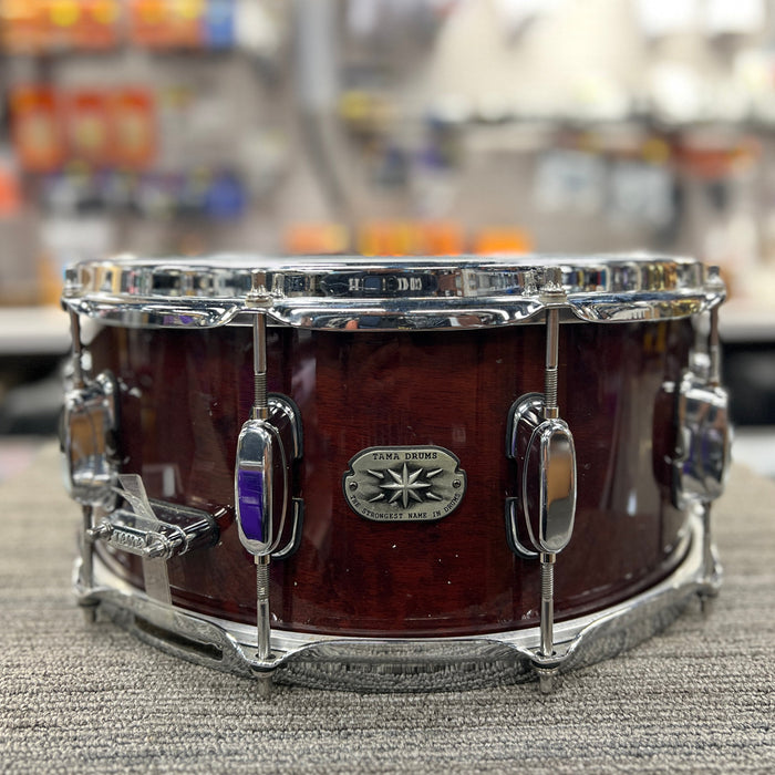 USED Tama Artwood Maple Snare Drum 14 x 6.5 in, Red Dakota