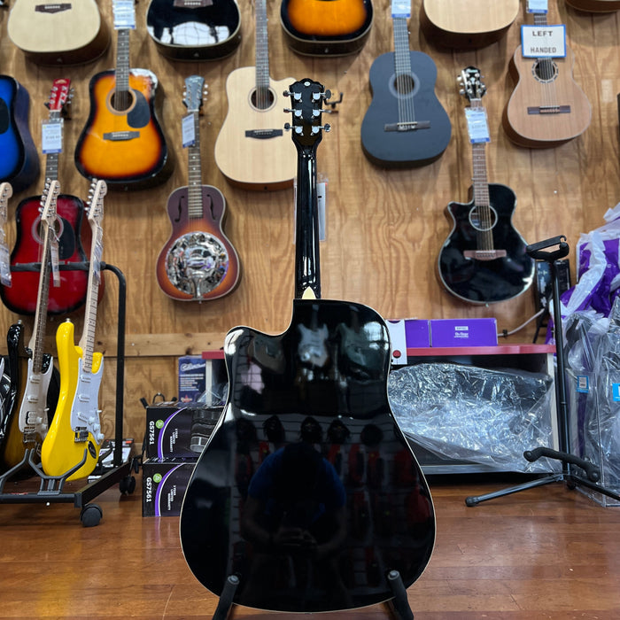 USED Washburn WA90CE Dreadnought Acoustic-Electric Guitar Vintage, Tobacco Sunburst