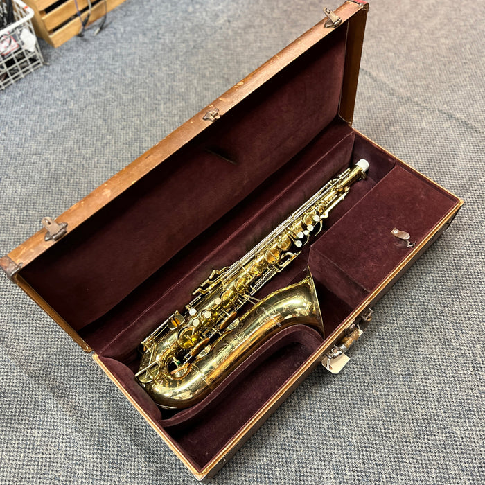 VINTAGE 1947-1949 Buescher 400 Top Hat & Cane Tenor Saxophone w/ Original Case