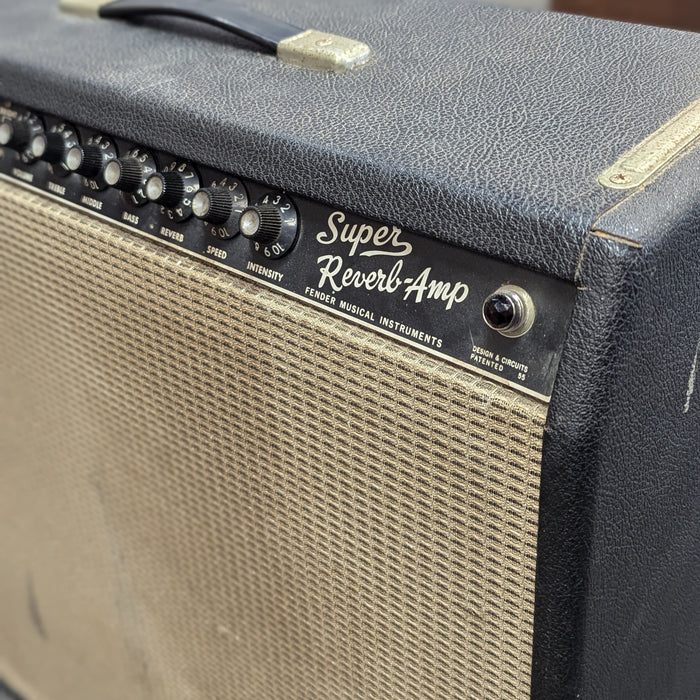 VINTAGE Fender 1966 Super Reverb 4x10 Tube Guitar Combo Amp