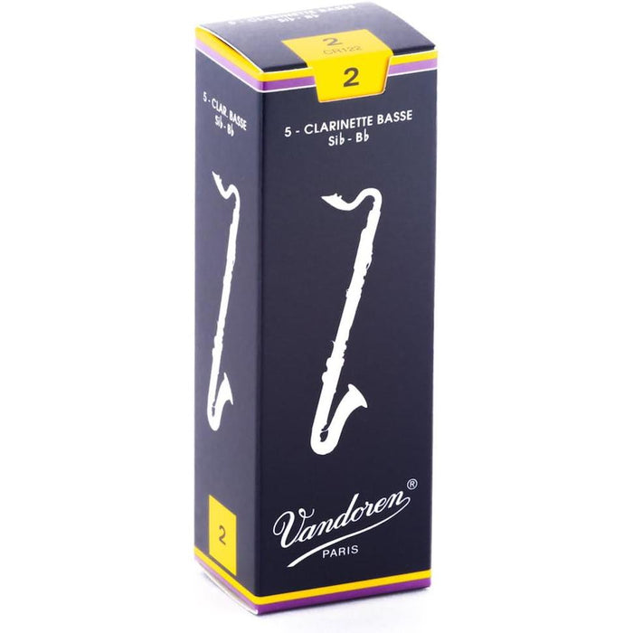 Vandoren CR122 Bass Clarinet Reeds,  2 Strength, Box of 5