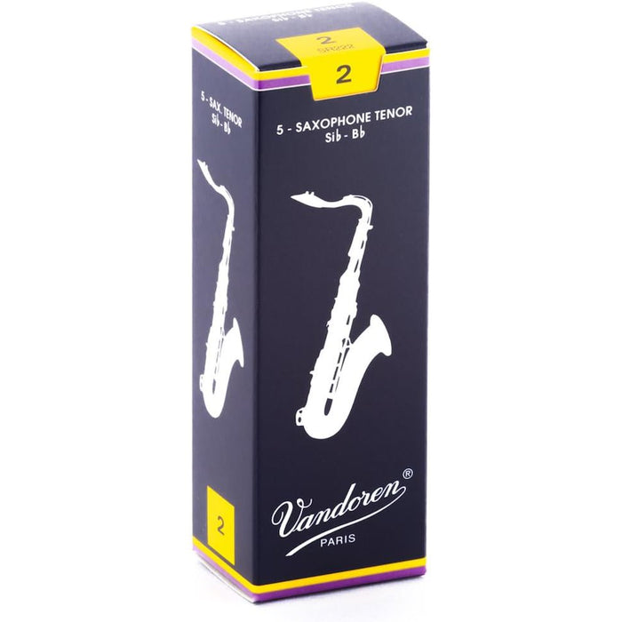 Vandoren SR222 Tenor Sax Traditional Reeds Strength 2; Box of 5