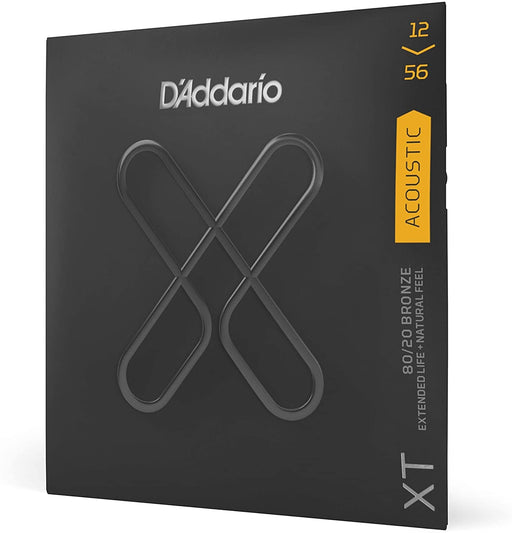 D'Addario XT 80/20 Bronze Acoustic Guitar Strings, Extended Low End (XTABR1256)-Dirt Cheep